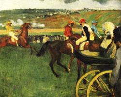 Edgar Degas The Race Track Amateur Jockeys near a Carriage Spain oil painting art